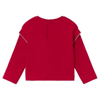 Younger Girls Red Pastry Long Sleeve Top