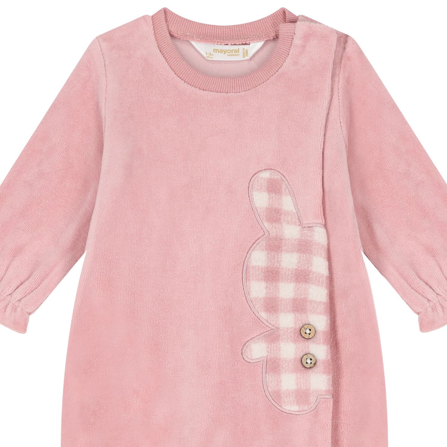 أفرول بنات بطبعة باللون العاجي والوردي للأطفال  ( قطعتين), 1, hi-res