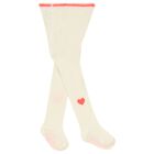 Baby Girls Ivory Heart Tights, 1, hi-res