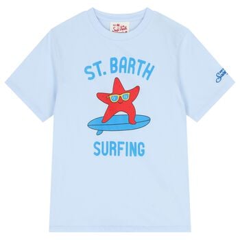 Boys Blue Starfish Logo T-Shirt