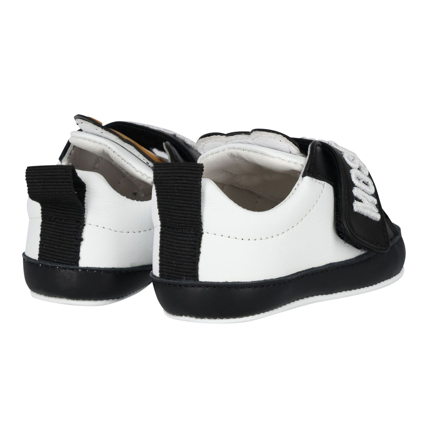 Black & White Teddy Bear Baby Pre Walker Shoes, 2, hi-res image number null