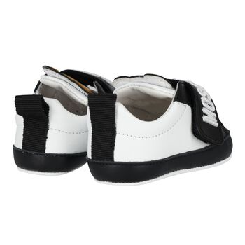 Black & White Teddy Bear Baby Pre Walker Shoes