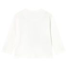 Younger Boys Ivory Fox Long Sleeve Top, 3, hi-res
