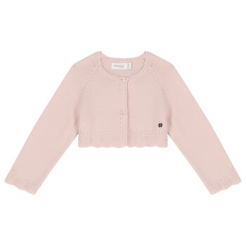 Baby Girls Pink Bolero Cardigan