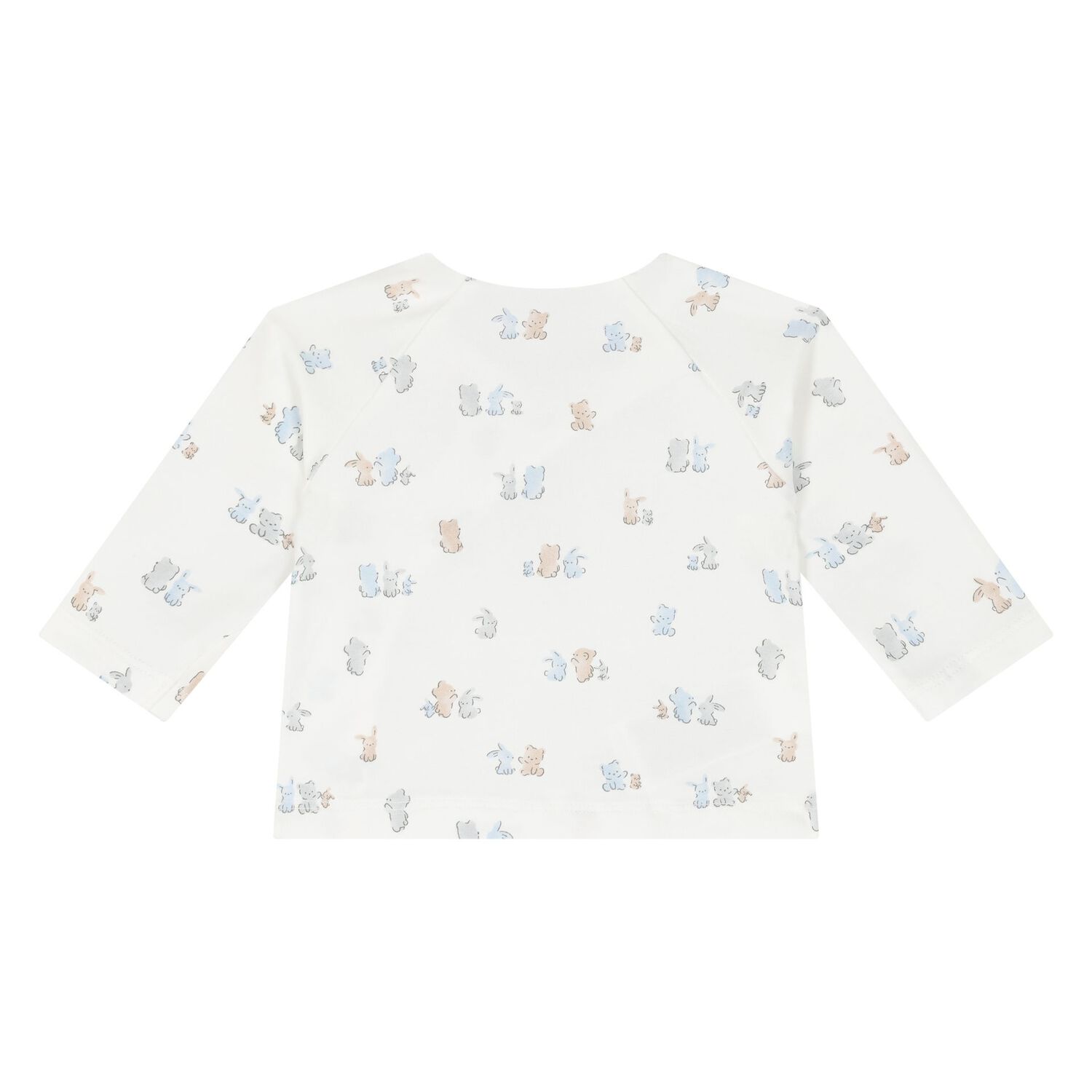 Baby Boys Ivory & Blue Bear Babysuit & Hat Gift Set, 3, hi-res