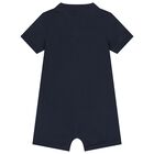 Baby Boys Navy Blue Logo Romper, 3, hi-res