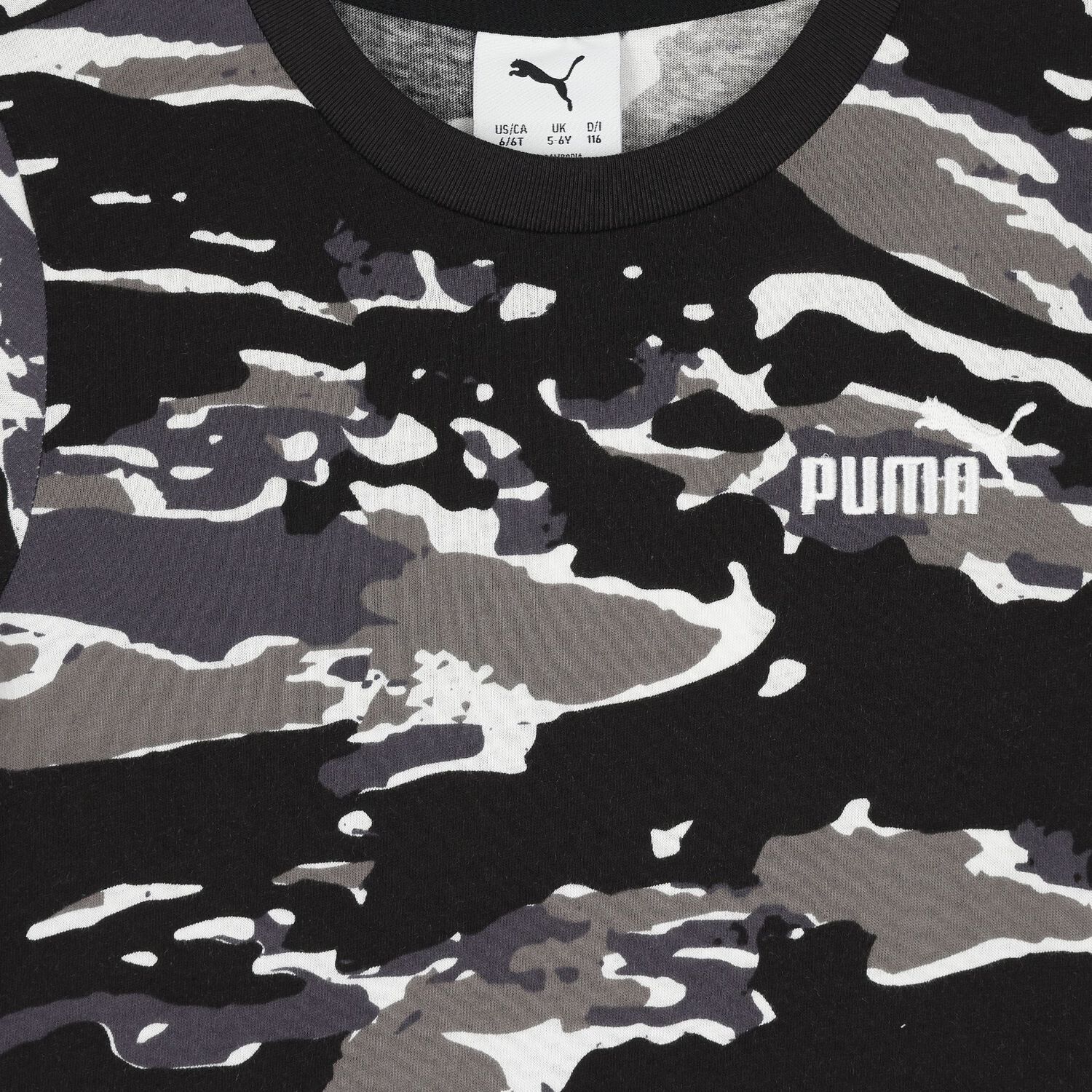 Boys Black Logo Camouflage T-Shirt, 1, hi-res image number null