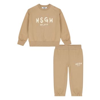 Younger Beige Logo Tracksuit