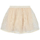 Girls Ivory Tulle Skirt, 1, hi-res