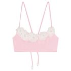 Girls Pink 3D Flowers Bikini, 1, hi-res