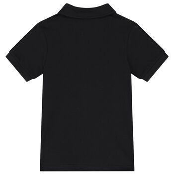 Boys Black Logo Polo Shirt