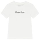 Boys White Logo T-Shirt, 4, hi-res