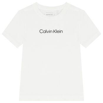 Boys White Logo T-Shirt