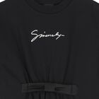 فستان بنات بالشعار باللون الاسود , 1, hi-res