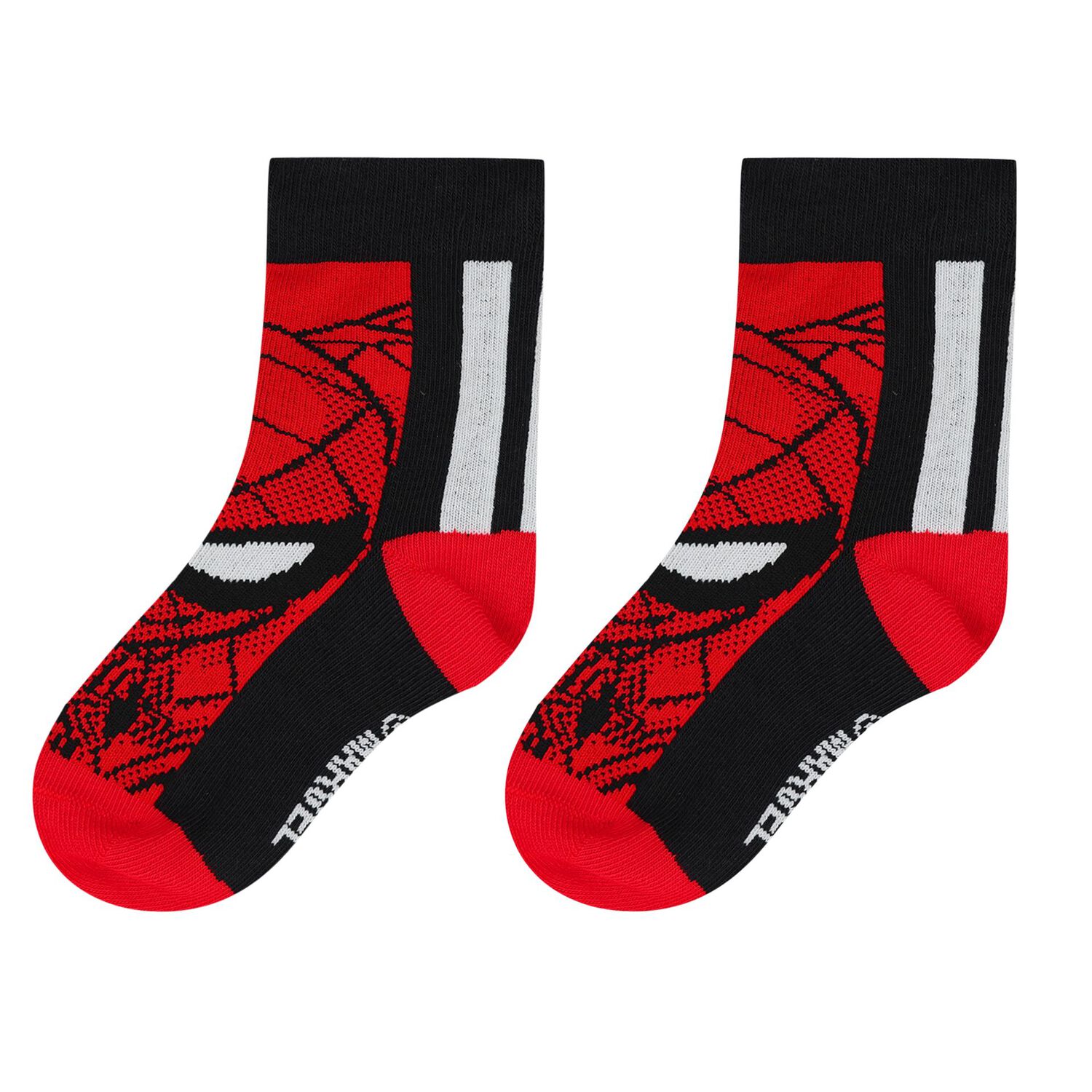 جوارب سبايدر مان باللونين الأحمر والأسود للأولاد (3-قطع), 1, hi-res image number null