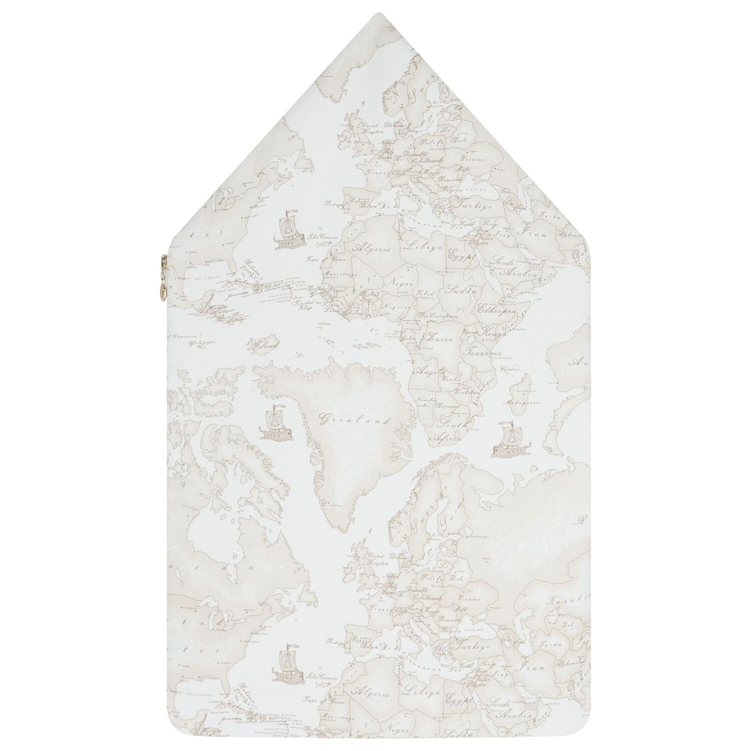 عش باللون أبيض وبيج مزين بشعار للرضع, 1, hi-res