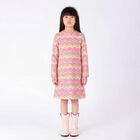 Girls Pink & Green Zigzag Dress, 1, hi-res