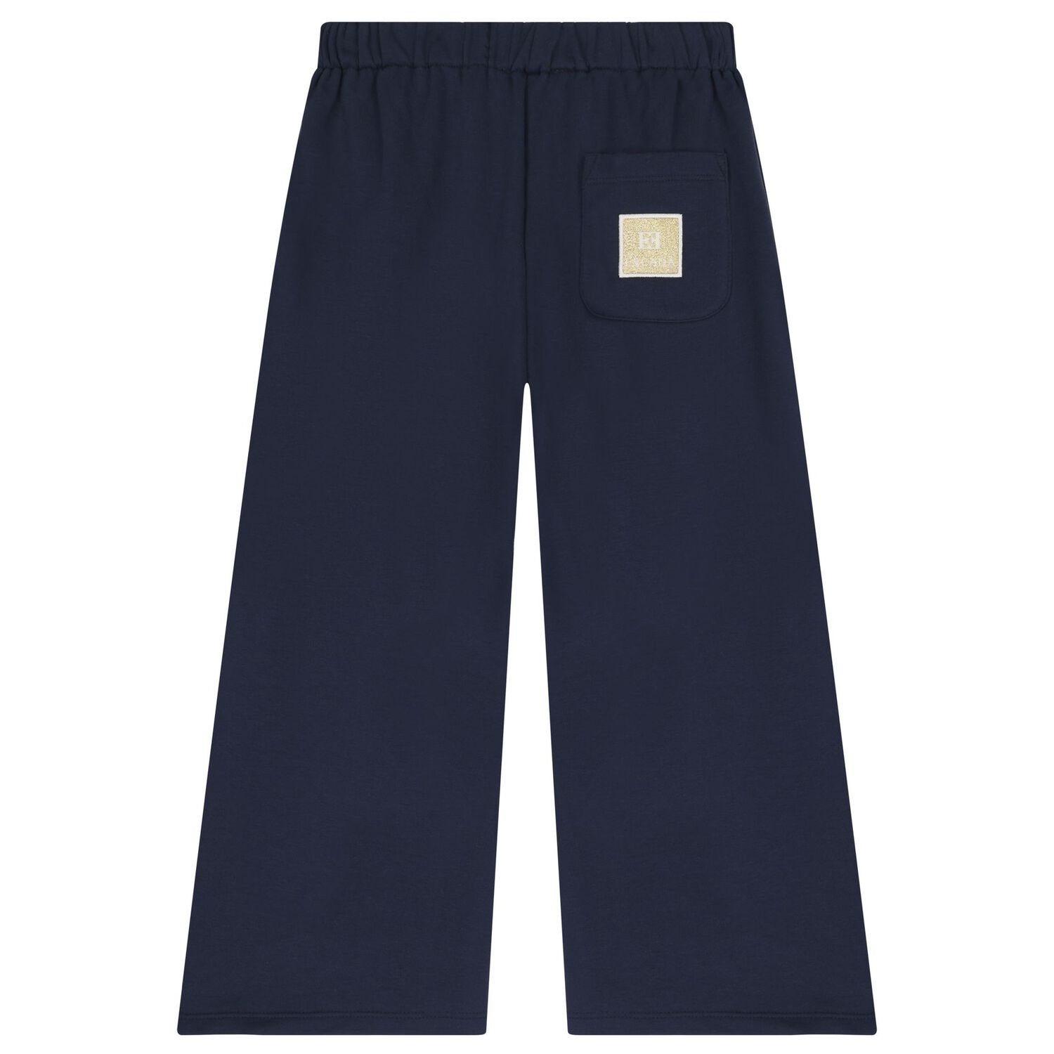 Girls Navy Blue and Gold Trousers, 1, hi-res