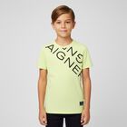 Boys Green Logo T-Shirt, 3, hi-res