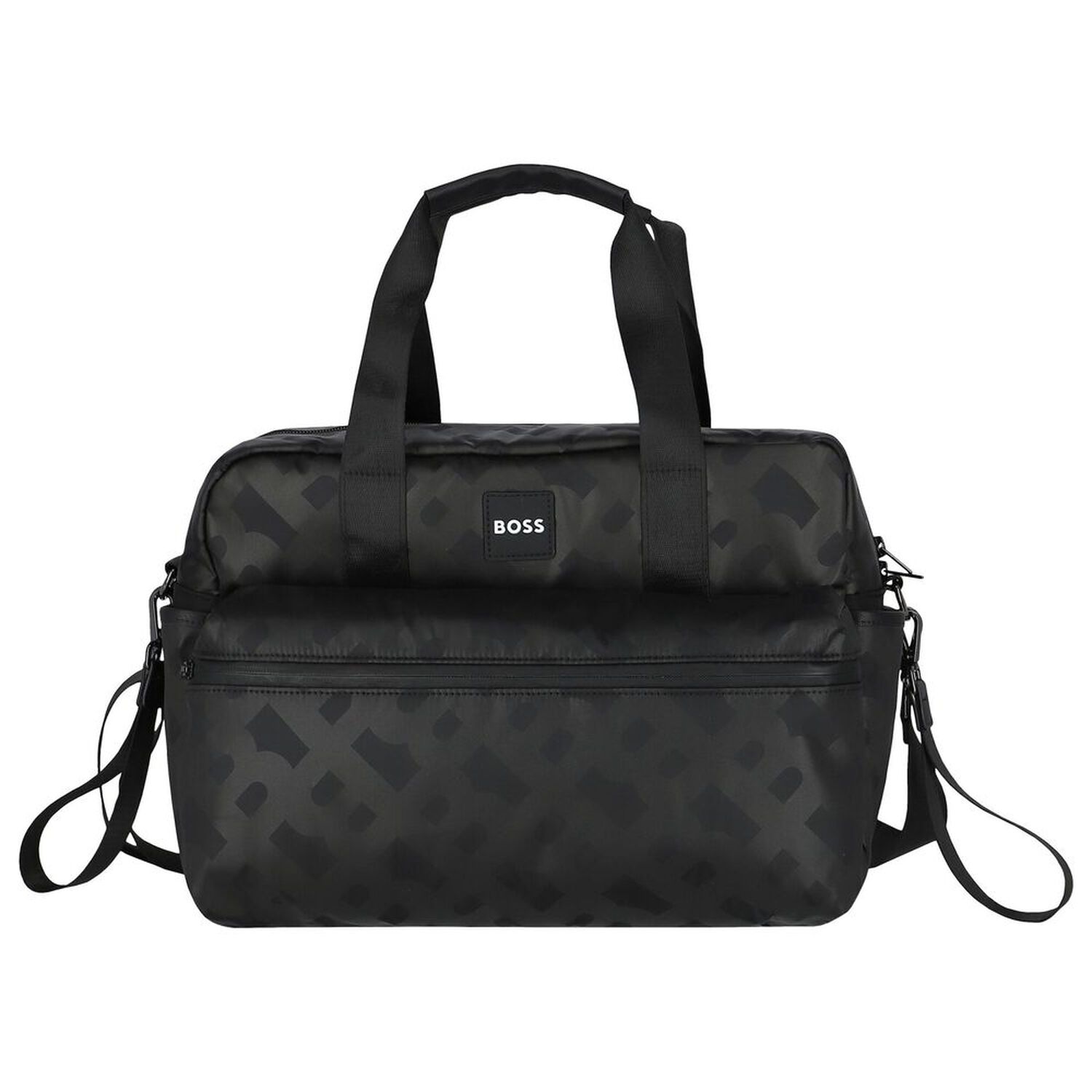 Black Logo Baby Changing Bag, 1, hi-res