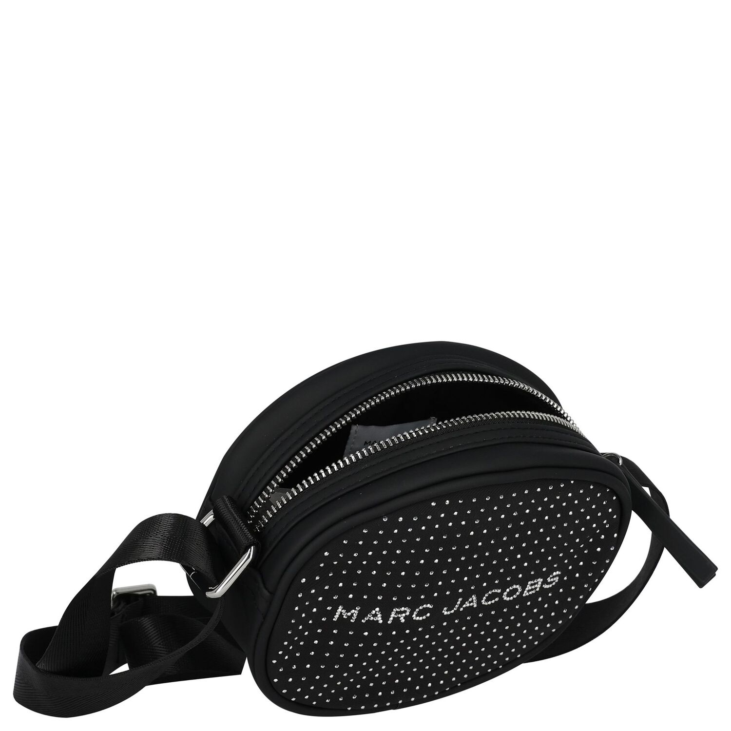 حقيبة بنات بالشعار وحجر الراين باللون الأسود, 1, hi-res