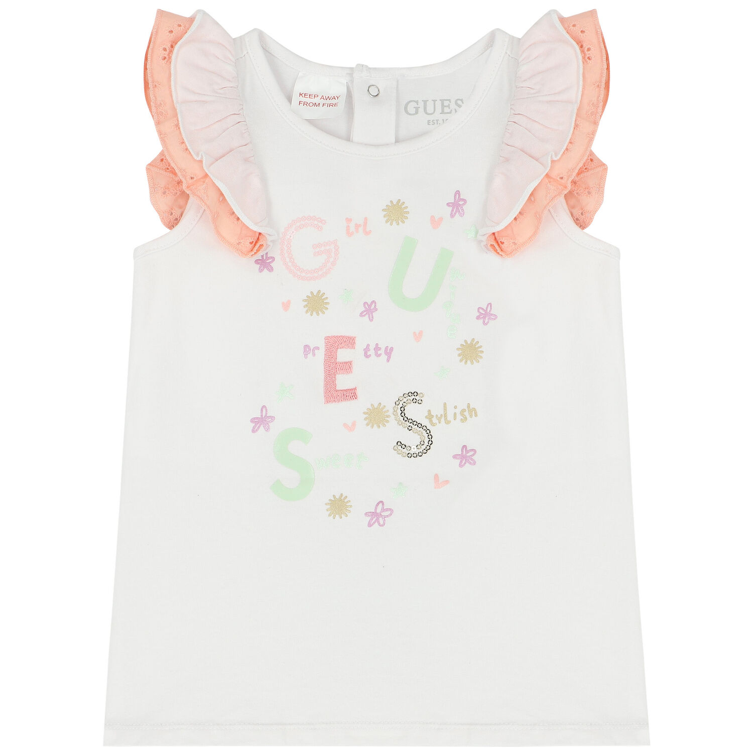 Baby Girls White & Pink Logo Leggings Set, 1, hi-res