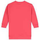 فستان وردي بشعار للبنات, 1, hi-res