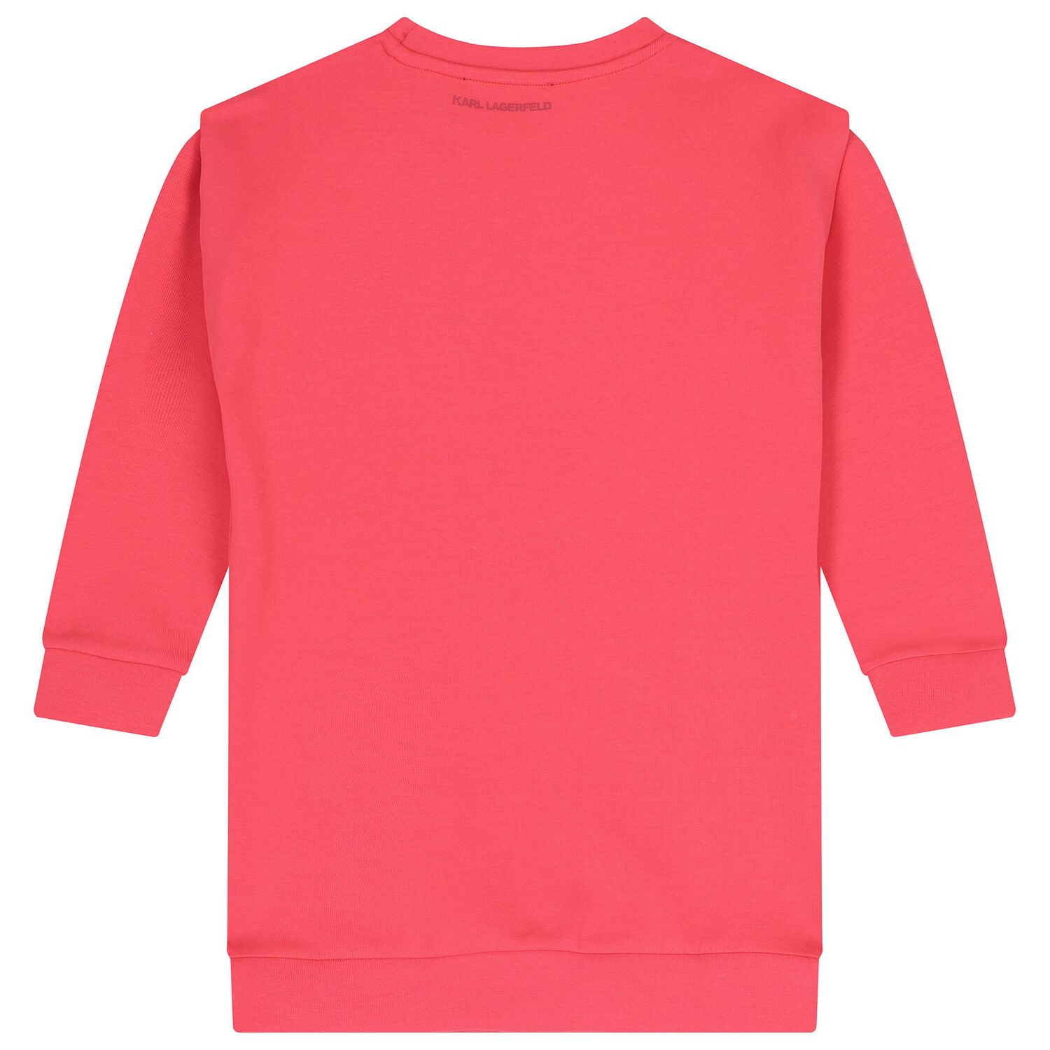 فستان وردي بشعار للبنات, 1, hi-res