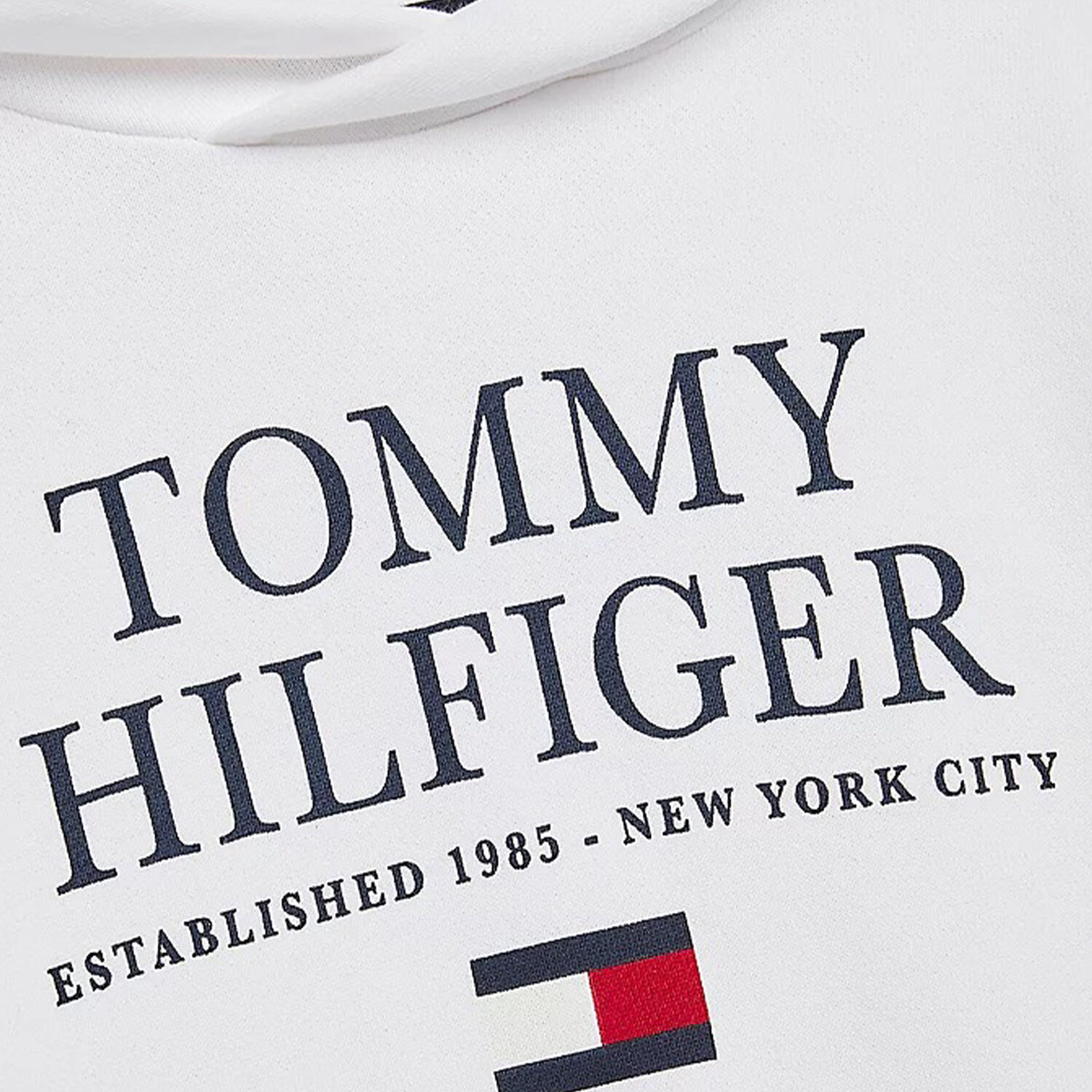 توب هودي بالشعار باللون الأبيض للأولاد, 3, hi-res image number null