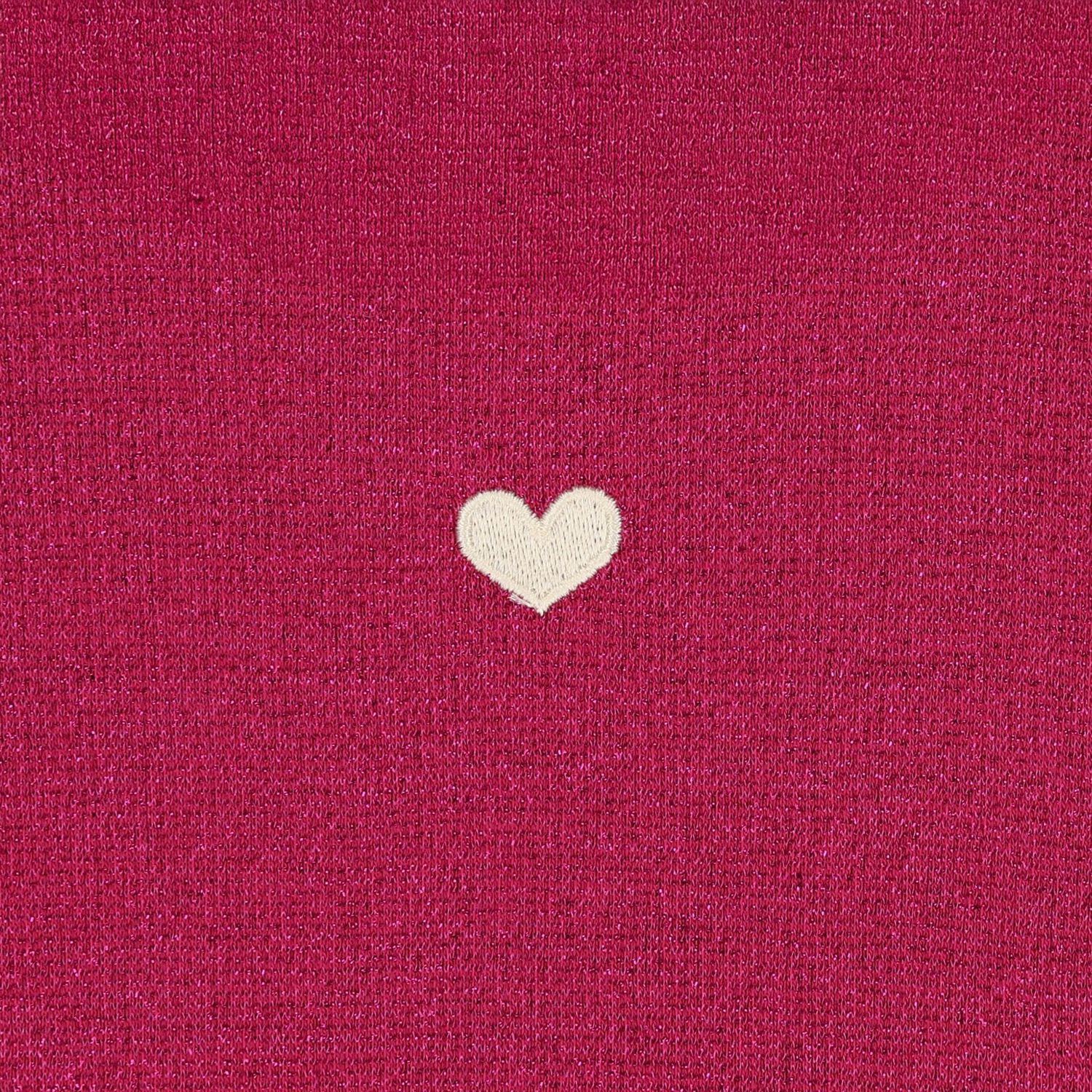 توب بنات باكمام طويله بطبعه قلب باللون الوردى , 2, hi-res