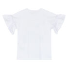 طقم شورت باللون الأبيض والأزرق للبنات, 1, hi-res