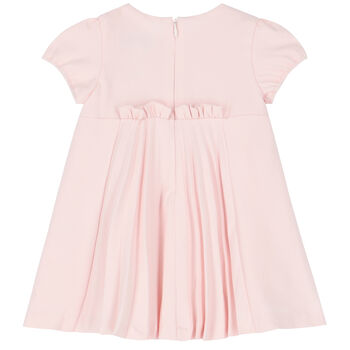 Younger Girls Pink Pleated Dress