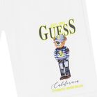 شورت أولاد بشعار الدب تيدي باللون الابيض  , 2, hi-res