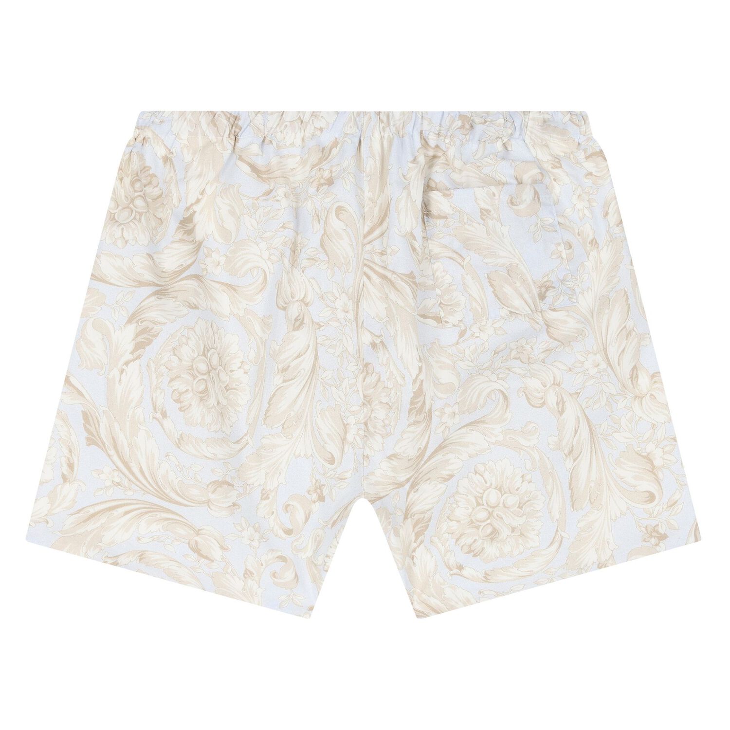 Baby Boys Ivory & Blue Barocco Shorts Set, 1, hi-res image number null
