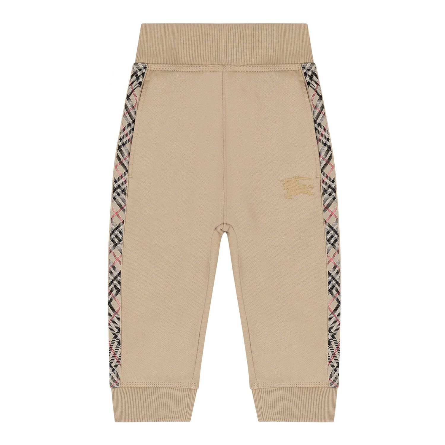 Beige Check Logo Baby Joggers, 1, hi-res image number null