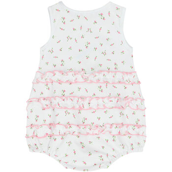 Baby Girls White Garden Rose Romper