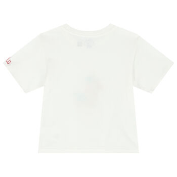 Girls White Logo T-Shirt