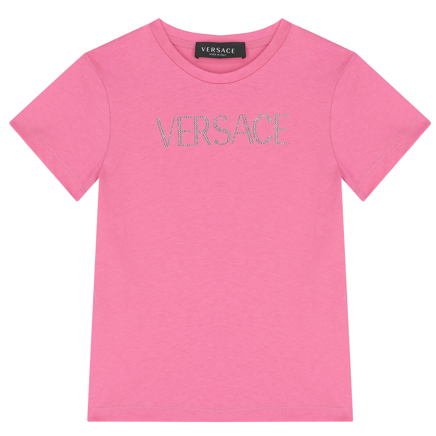 Girls Pink Embellished Logo T-Shirt, 1, hi-res