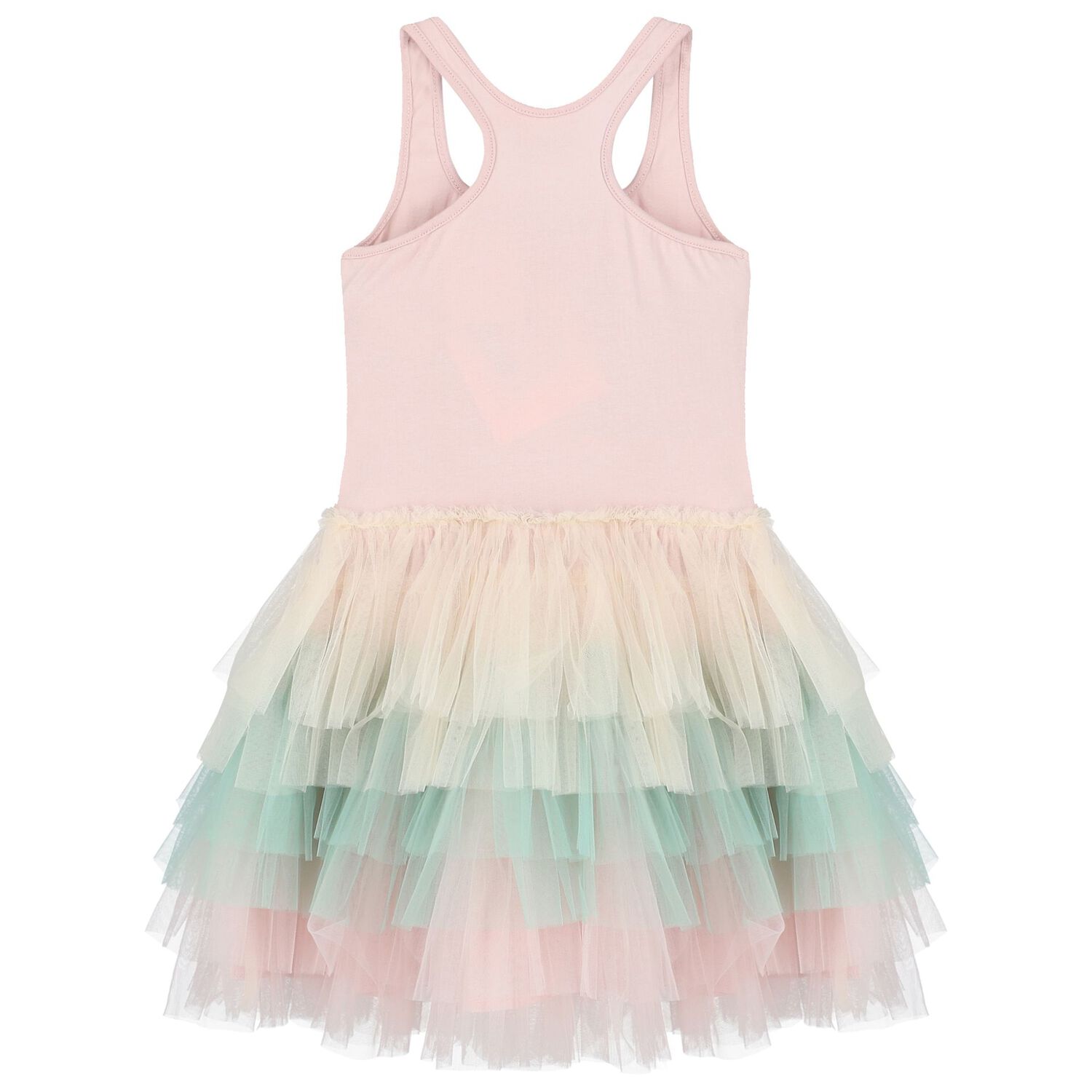 Girls Pink Embellished Tulle Dress, 1, hi-res image number null
