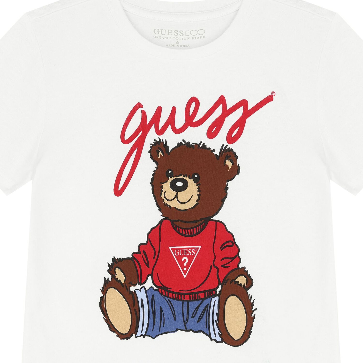 White Teddy Bear Logo T-Shirt, 1, hi-res