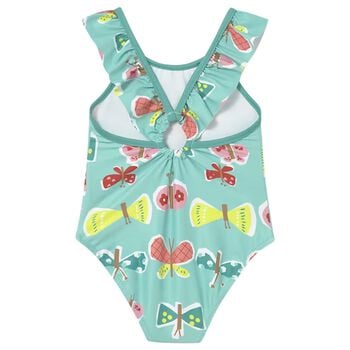 Younger Girls Aqua Bugs Swimsuit