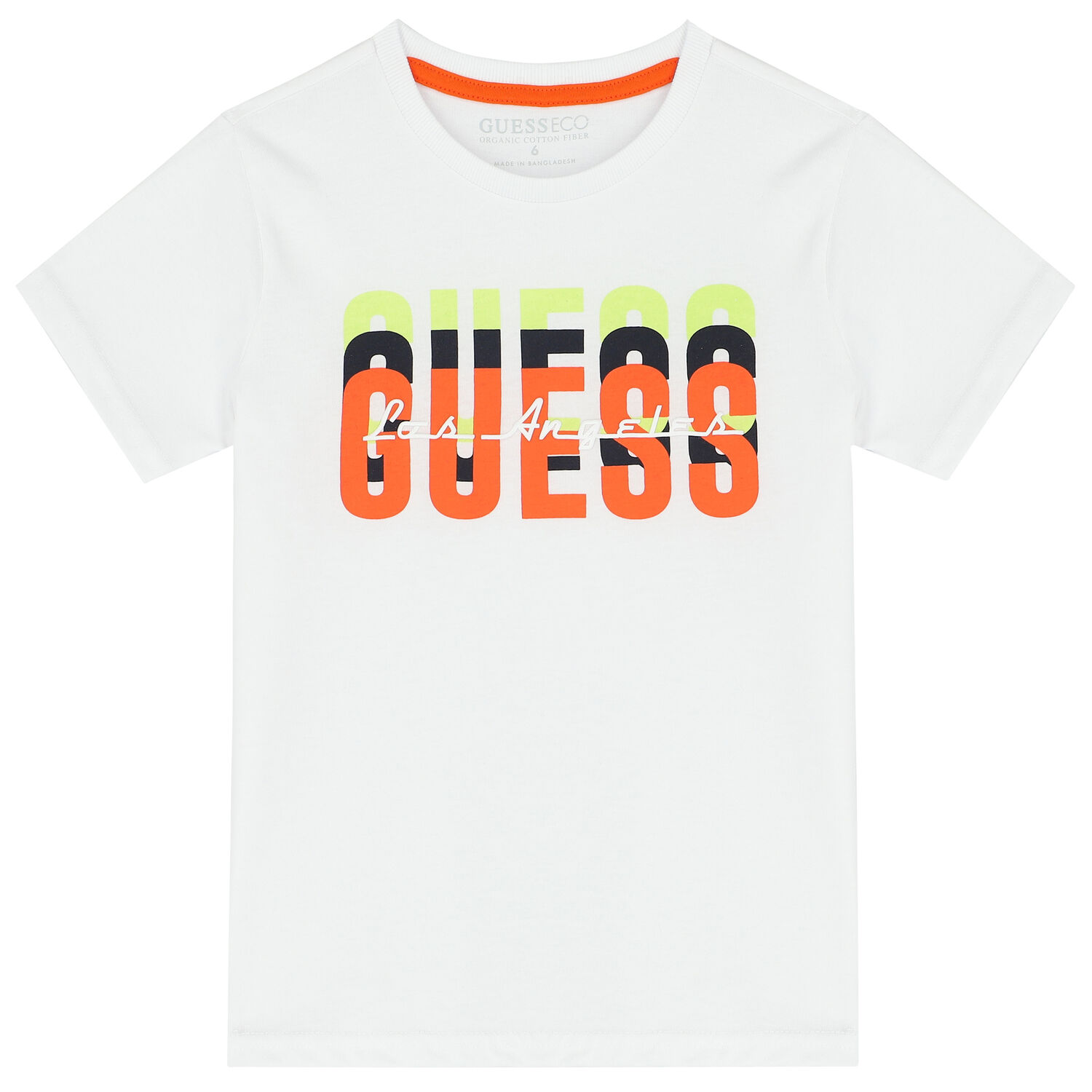 تيشيرت أولاد بالشعار باللون الابيض, 2, hi-res