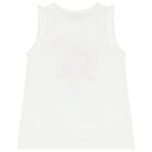 Girls White Cotton Graphic Print Top, 1, hi-res