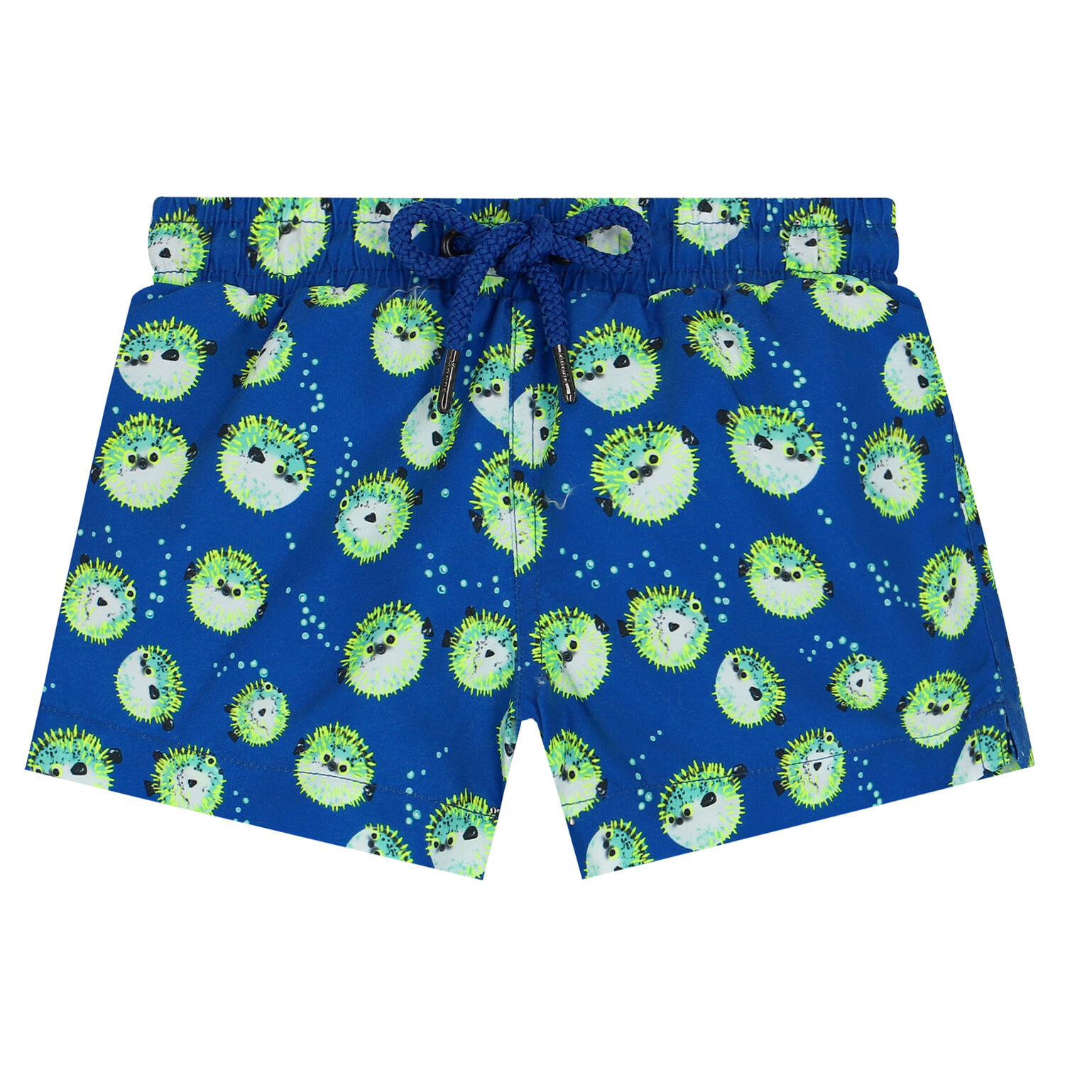 Baby Boys Blue Puffer Fish Swim Shorts, 1, hi-res image number null