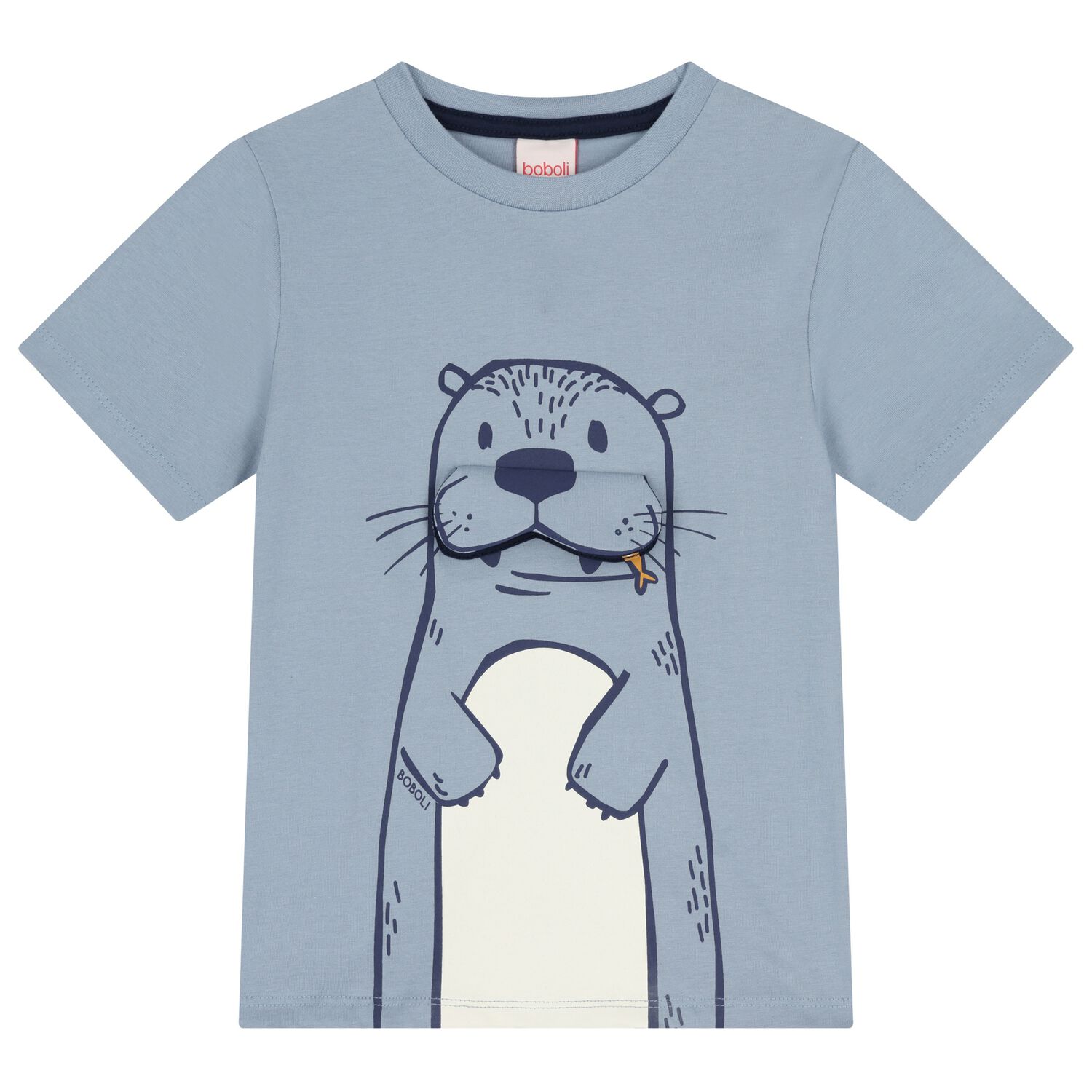 Boys Blue Sea Lion T-Shirt, 1, hi-res