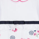 Baby Girls White Floral Babygrow, 1, hi-res
