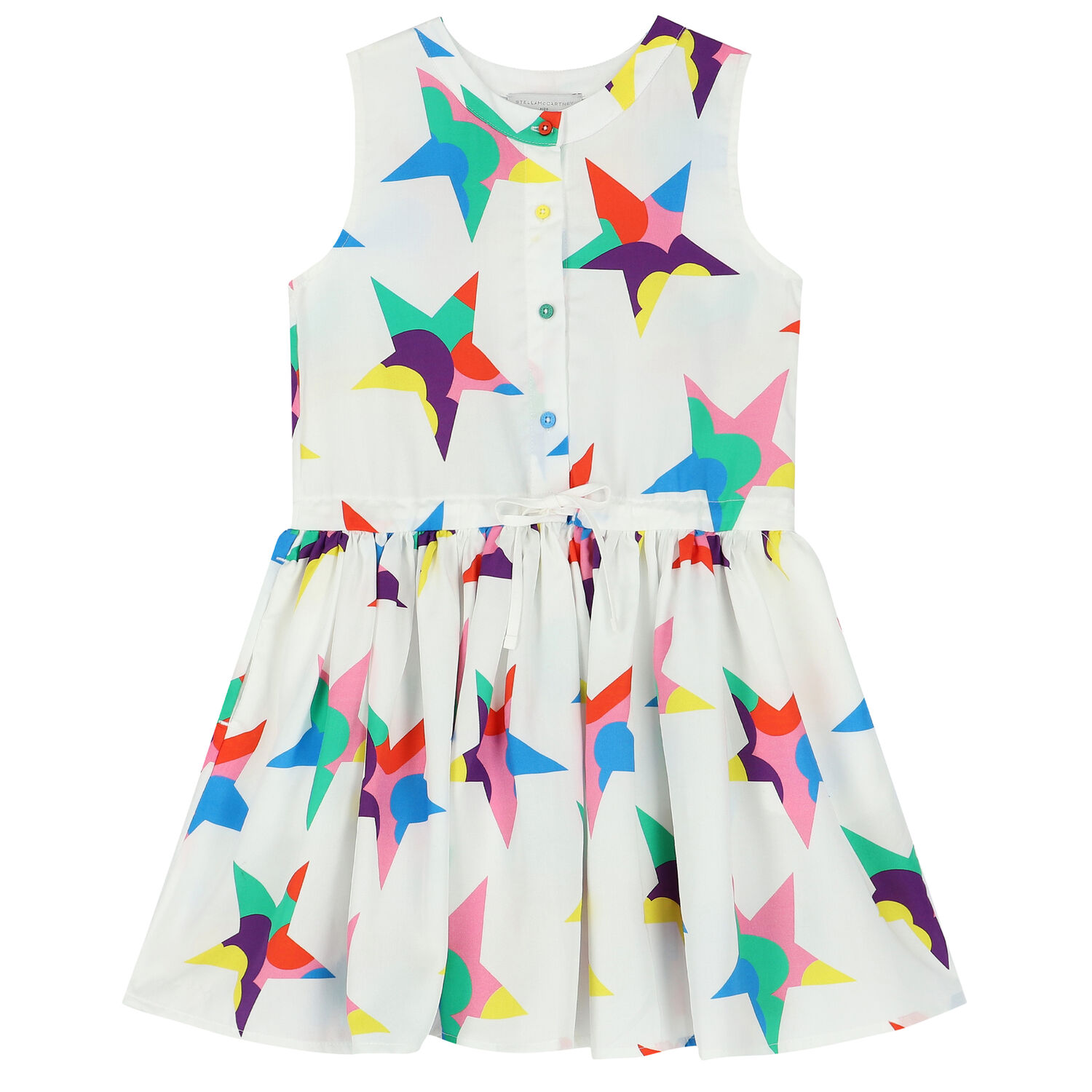 Girls White Stars Dress, 1, hi-res image number null