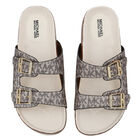 Girls Gold Logo Sandals, 1, hi-res