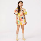 Girls Multi-Coloured Fruits Dress, 1, hi-res