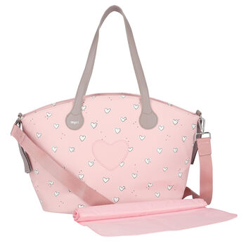 Pink Heart Baby Changing Bag
